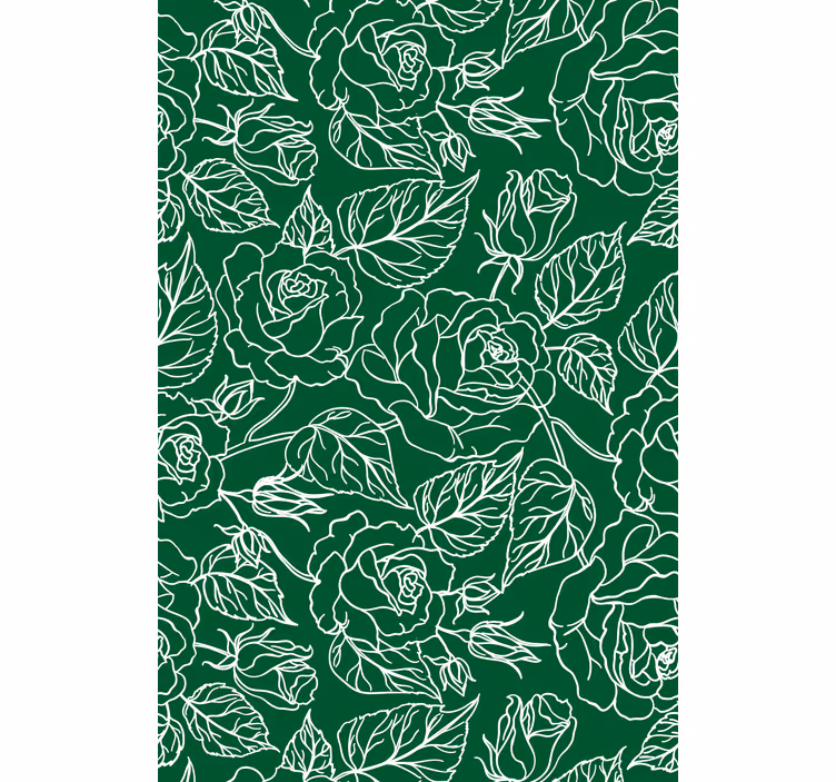 Tapeta do salonu elegancki układ roślinny - TenStickers