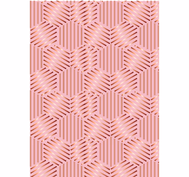 Tapeta do salonu w geometrycznym układzie - TenStickers