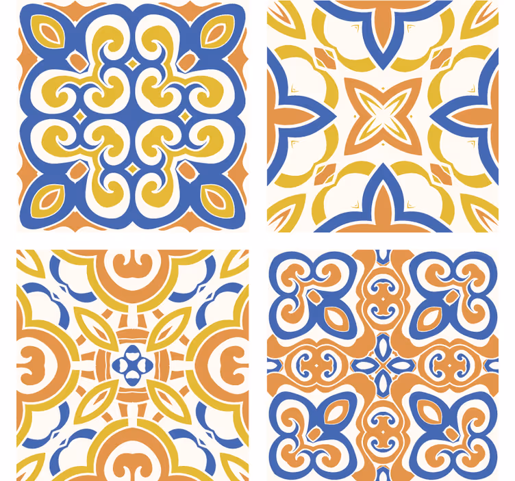 Tapeta kafelki w stylu sycylijskim - TenStickers