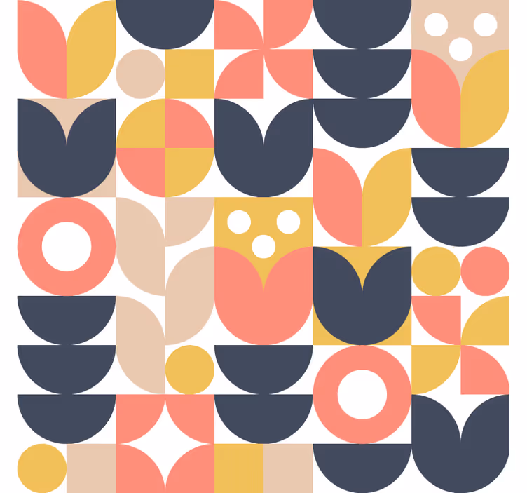 Tapeta skandynawska w geometryczne wzory - TenStickers