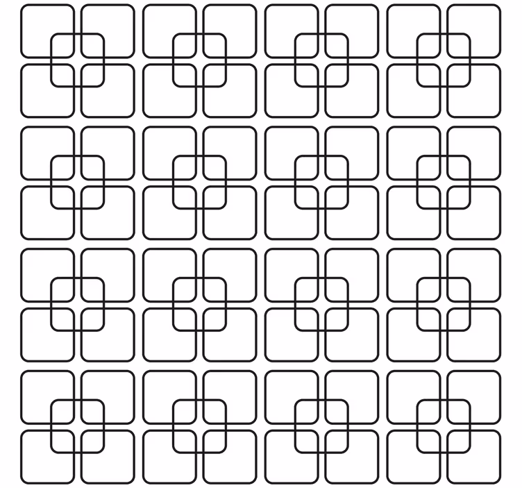 Tapeta geometryczna czarne kwadraty w miejskim wzorze - TenStickers