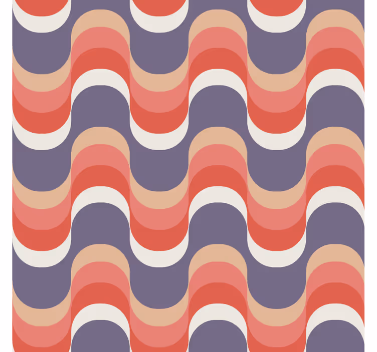 Tapeta geometryczna w falisty wzór - TenStickers
