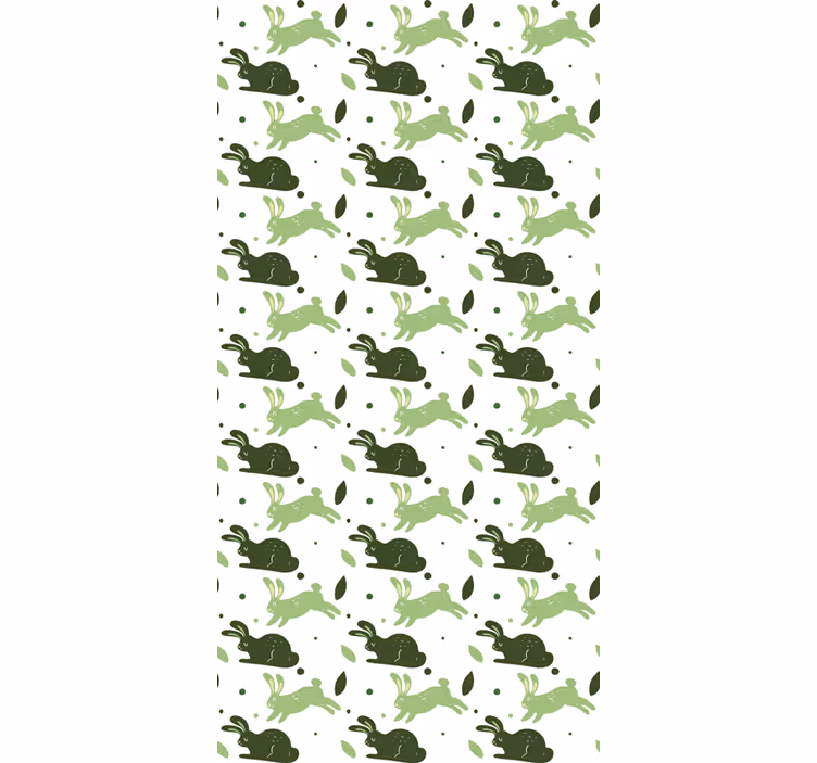 Tapeta dinozaury zielone króliki - TenStickers