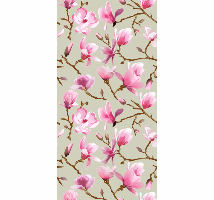 Tapeta do kuchni kwiat różowej magnolii - TenStickers
