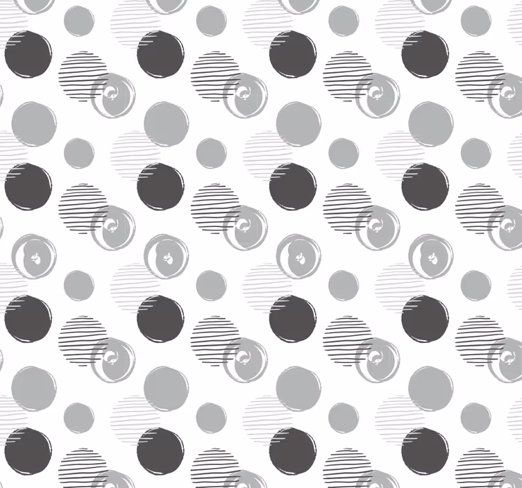 Tapeta do kuchni w szary wzór kółek - TenStickers