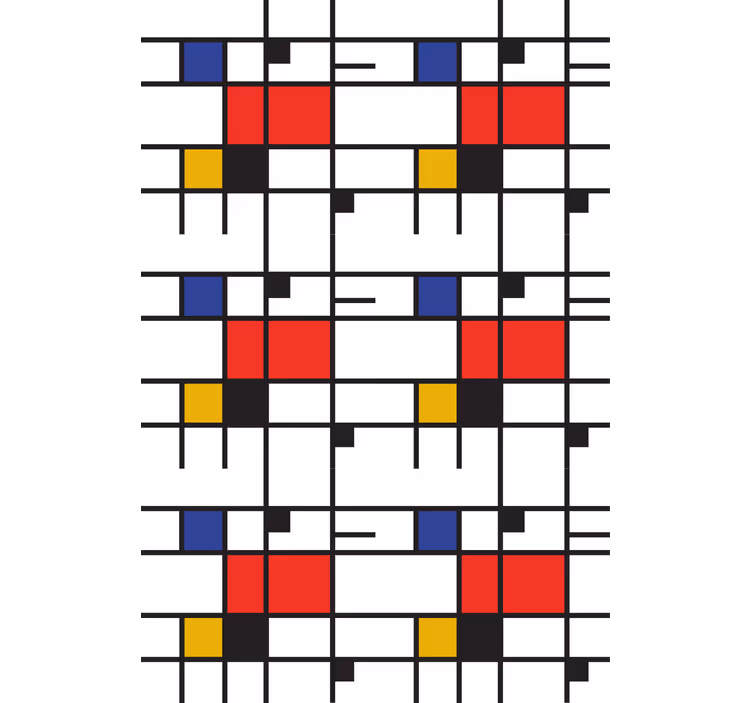 Tapeta nowoczesna w stylu sztuki geometrycznej mondriana - TenStickers