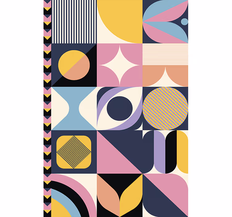 Tapeta nowoczesna z geometrycznymi wzorami - TenStickers