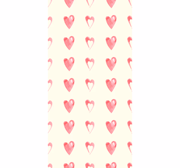 Tapeta nowoczesna z wzorem zużytych serc - TenStickers