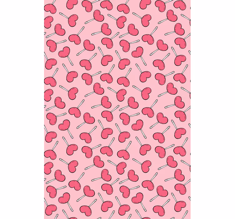 Tapeta nowoczesna w kształcie serca na patyku - TenStickers