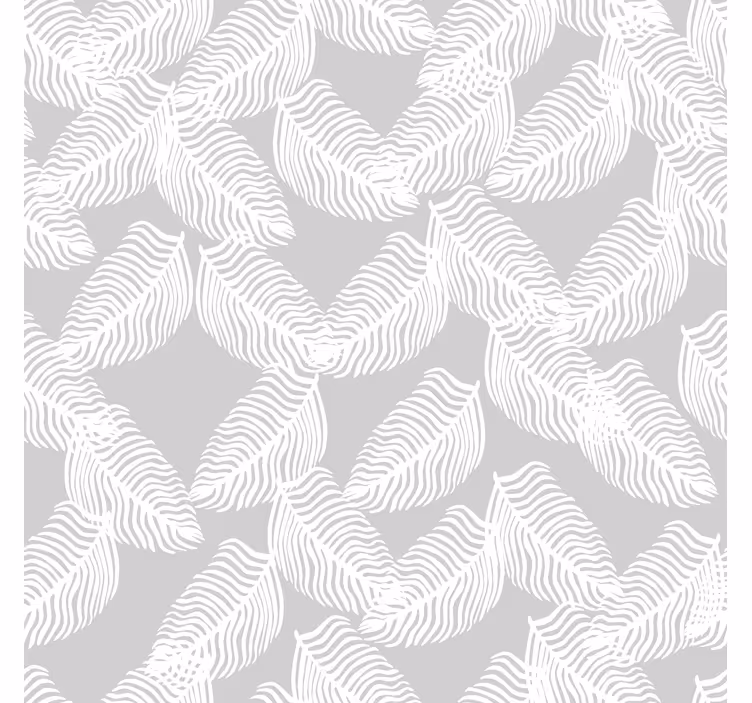 Tapeta nowoczesna szara minimalistyczna w kwiaty - TenStickers