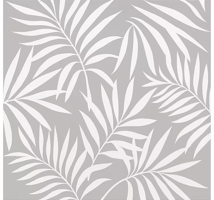 Tapeta do łazienki szare eleganckie liście - TenStickers