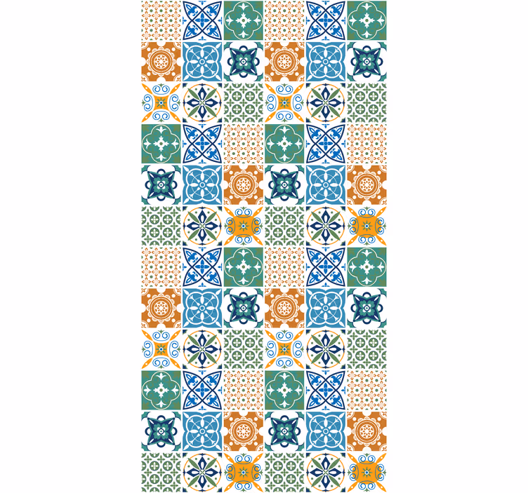 Tapeta do kuchni mix płytek porcelanowych - TenStickers