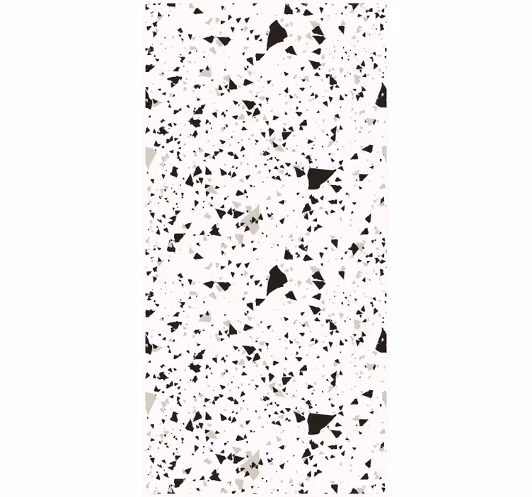 Tapeta do kuchni w szarym, białym i czarnym terrazzo - TenStickers