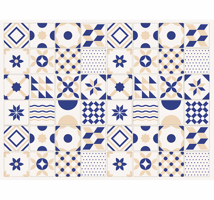 Tapeta do kuchni w stylu ceramicznych płytek - TenStickers