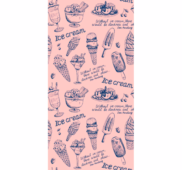 Tapeta do kuchni z lodowymi przysmakami - TenStickers