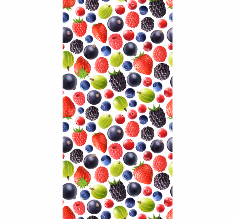 Tapeta do kuchni kolekcja owoców leśnych - TenStickers