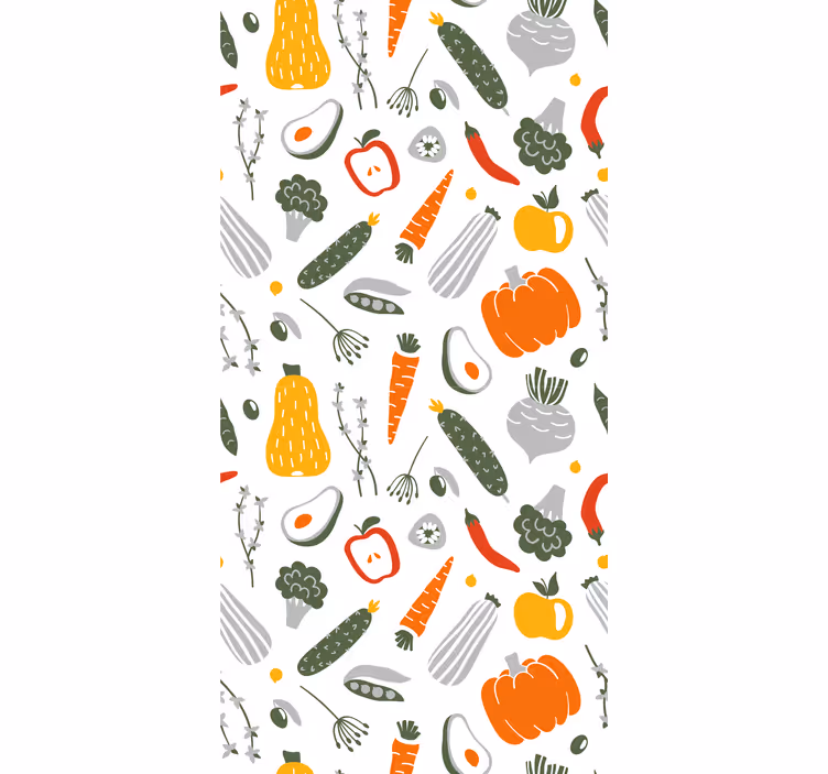Tapeta do kuchni kolorowa kolekcja warzyw - TenStickers