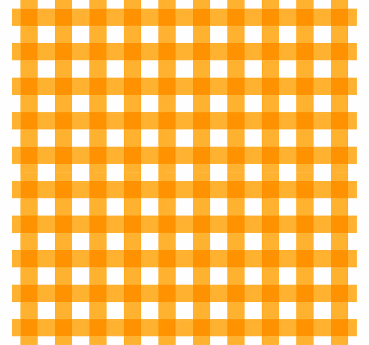 Tapeta do kuchni w pomarańczową kratkę - TenStickers