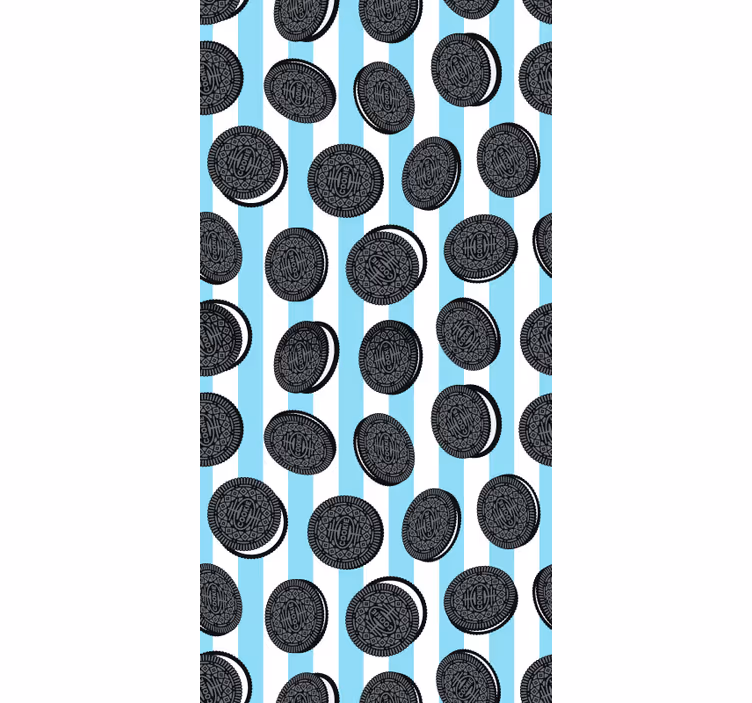 Tapeta do kuchni w wzór pasków oreo - TenStickers