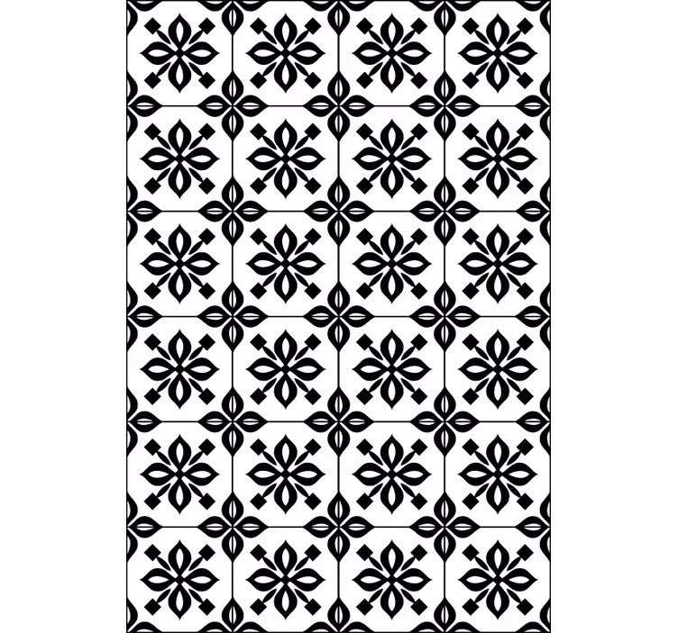 Tapeta do salonu mozaika czarno-biała - TenStickers