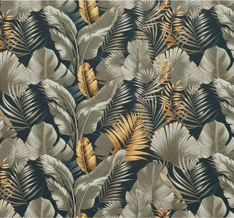 Tapeta do salonu w botaniczne i kwiatowe wzory - TenStickers