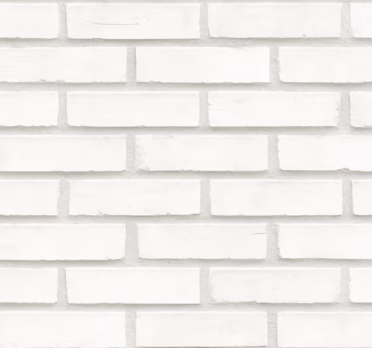 Tapeta do salonu w białą cegłę - TenStickers