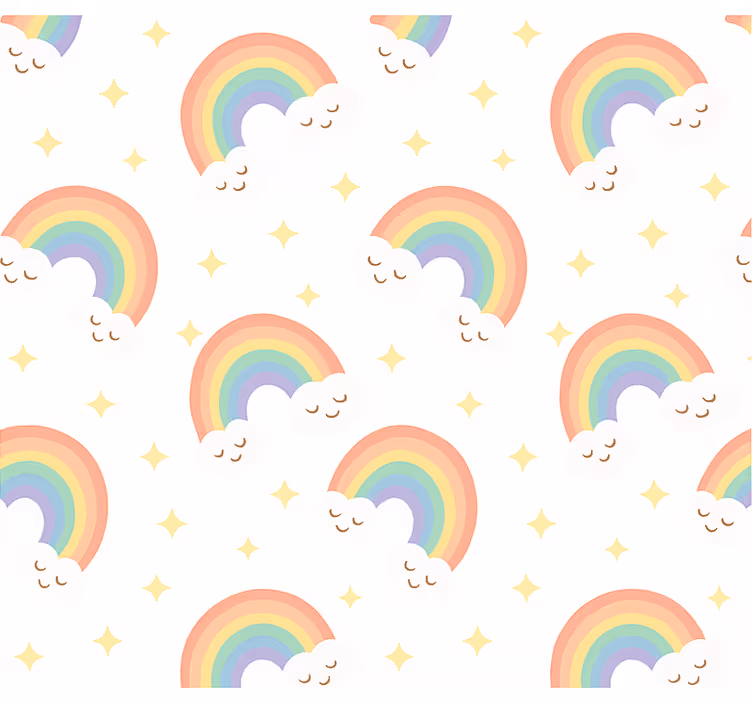 Tapeta dla dzieci tęczowe marzenia - TenStickers