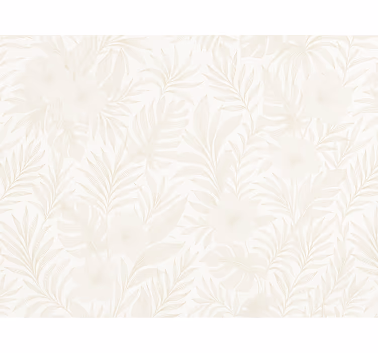 Tapeta do sypialni neutralny tropik - TenStickers