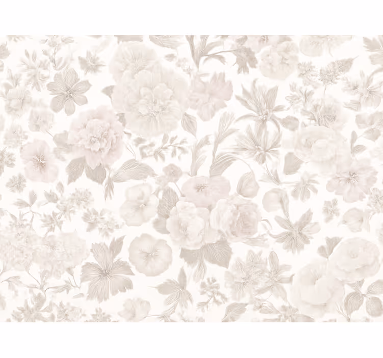 Tapeta do sypialni kwiaty w stylu vintage - TenStickers