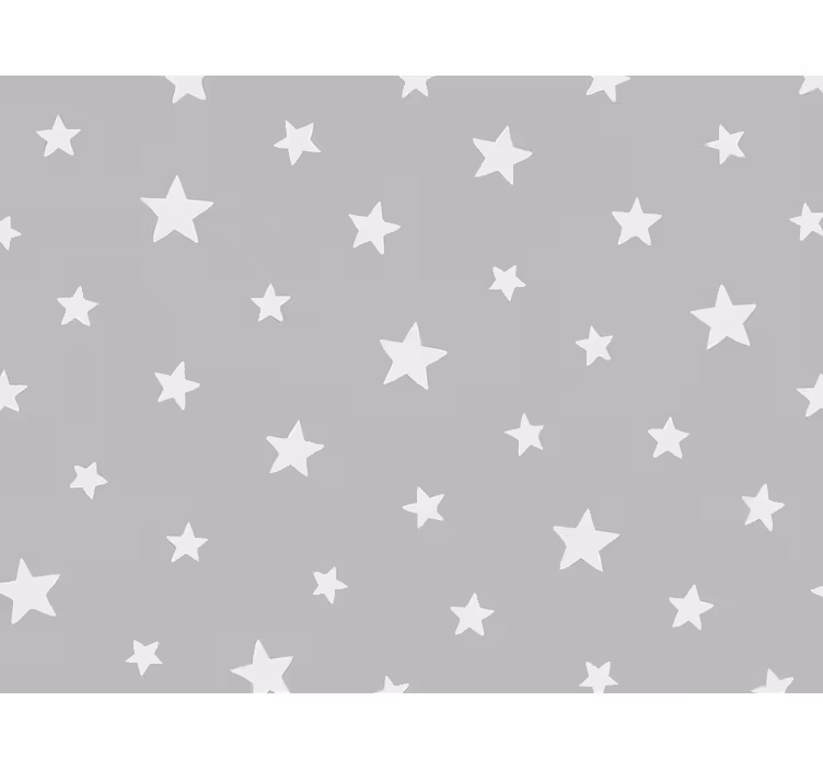 Tapeta dla dzieci w szary wzór gwiazdek - TenStickers