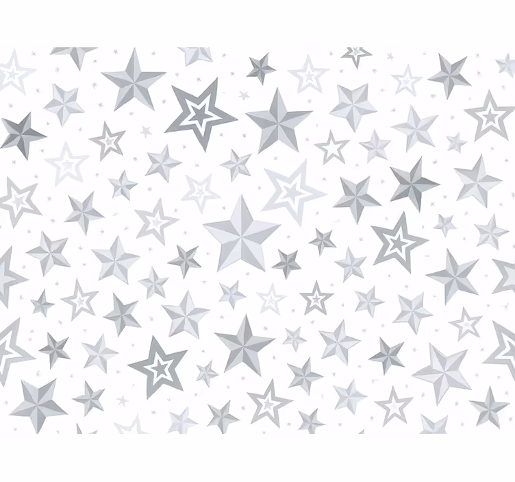 Tapeta dla dzieci w srebrne gwiazdki - TenStickers