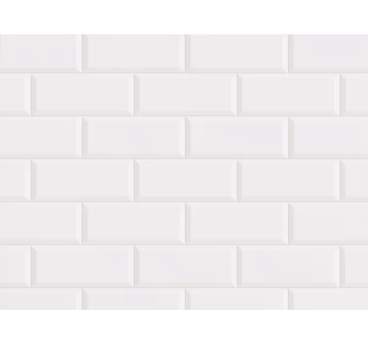 Tapeta do łazienki wzór białych płytek - TenStickers