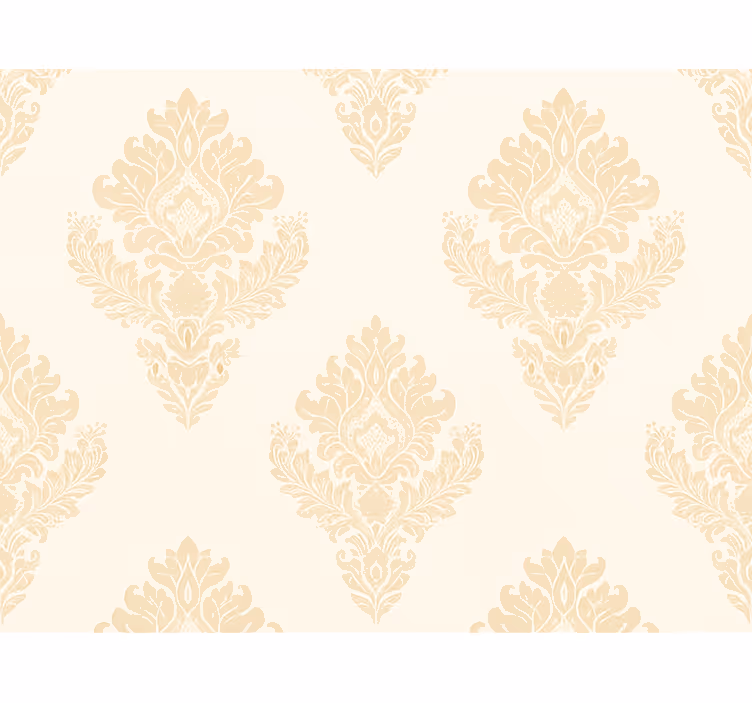 Tapeta do sypialni klasyczny beżowy damask - TenStickers