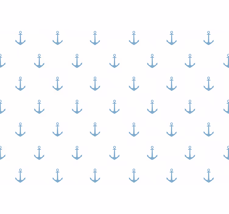 Tapeta dla dzieci w niebieskie kotwice - TenStickers