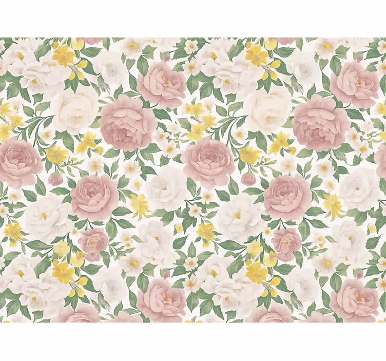 Tapeta do sypialni w tajemniczy botaniczny wzór - TenStickers