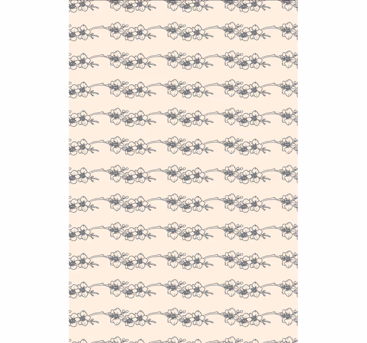 Tapeta kwiaty orchidee w stylu linii natury - TenStickers