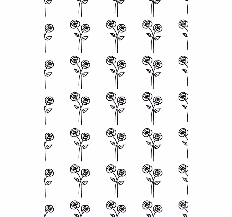 Tapeta kwiaty para róż minimalistyczny design - TenStickers