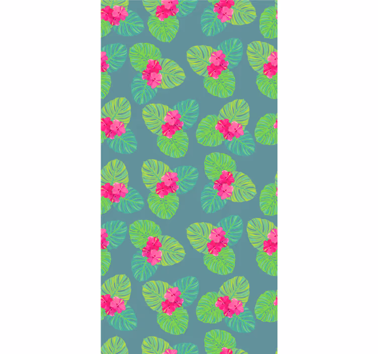 Tapeta kwiaty wzór magnolii na wodzie - TenStickers