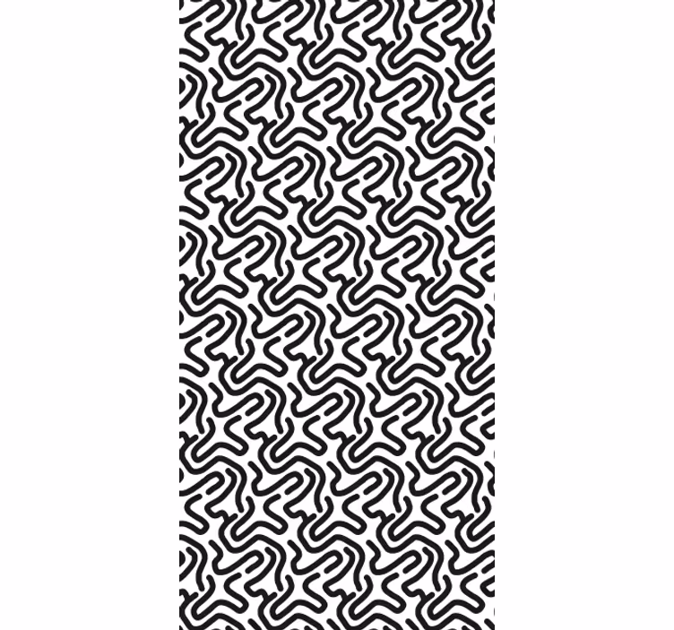 Tapeta do sypialni w wzór labiryntu - TenStickers