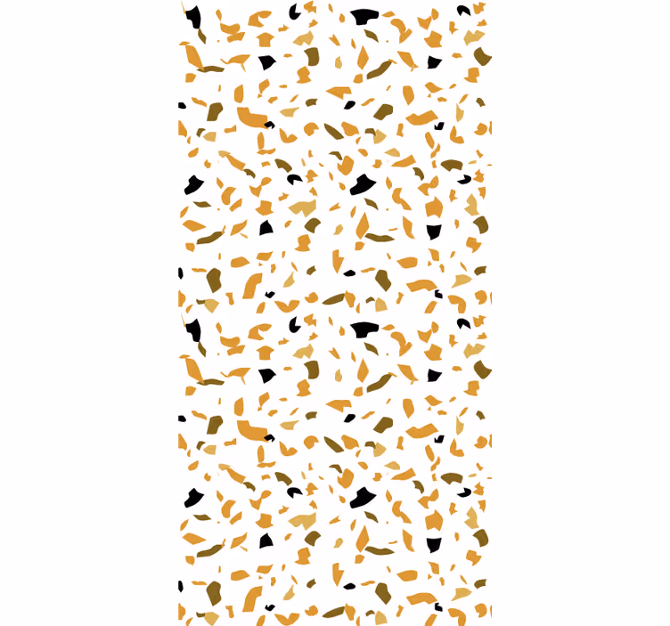 Tapeta do sypialni w ciepłych kolorach terrazzo - TenStickers