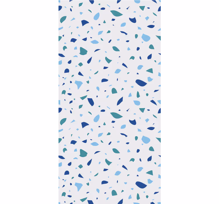 Tapeta do sypialni w niebieskich tonach terrazzo - TenStickers