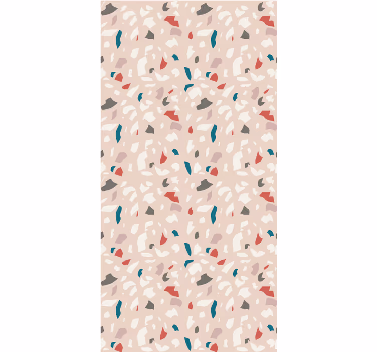Tapeta do sypialni w efekt terrazzo - TenStickers