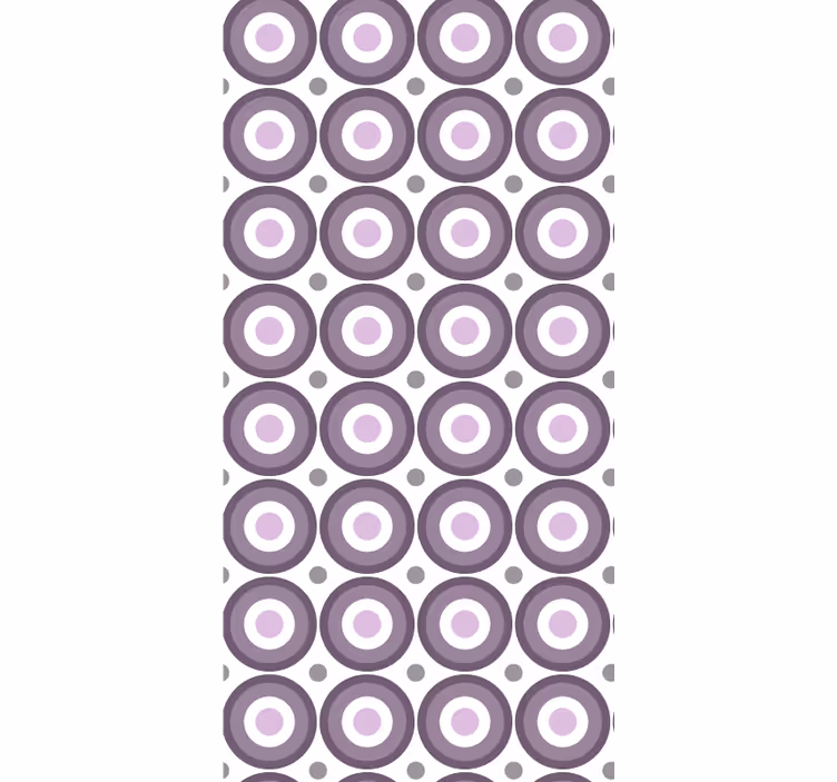 Tapeta do sypialni w stylu liliowym lat 70. - TenStickers