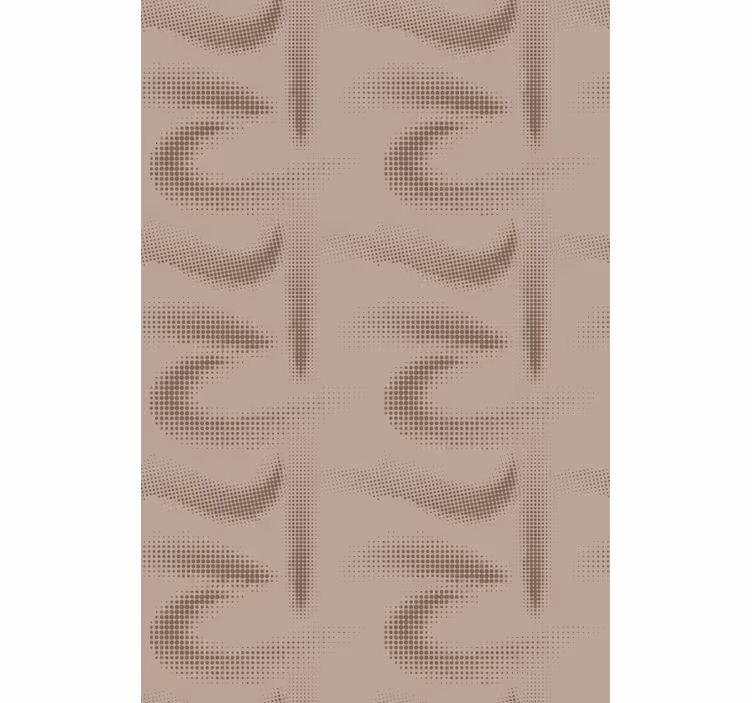 Tapeta do sypialni brązowa w faliste wzory - TenStickers