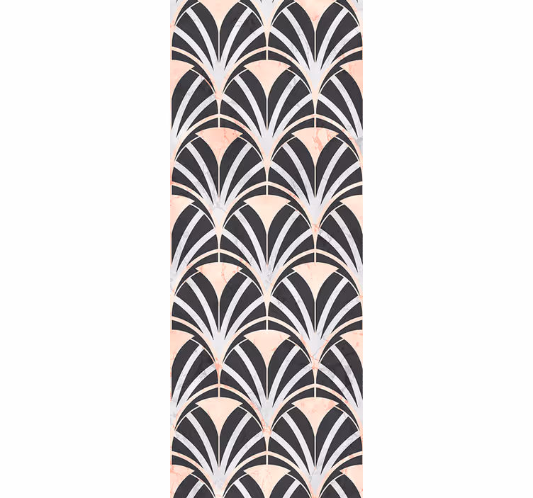 Tapeta do sypialni w stylu art deco z efektem marmuru - TenStickers