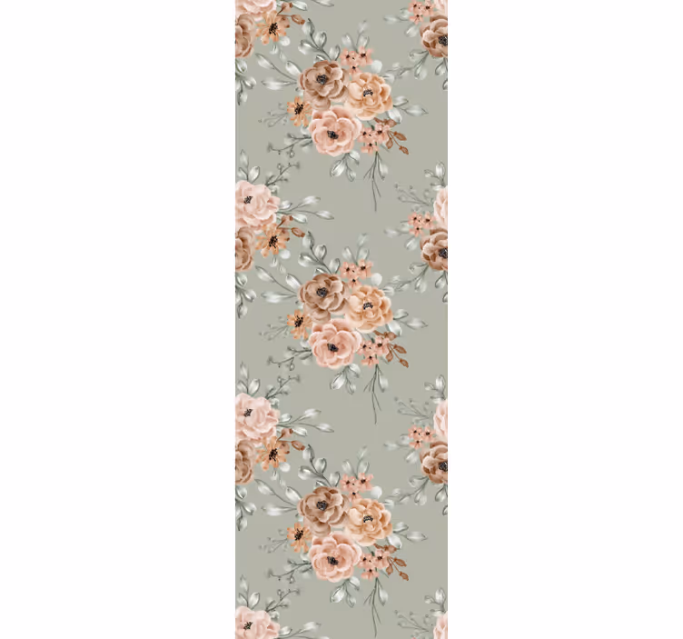 Tapeta do sypialni róże w stylu vintage na miętowym tle - TenStickers
