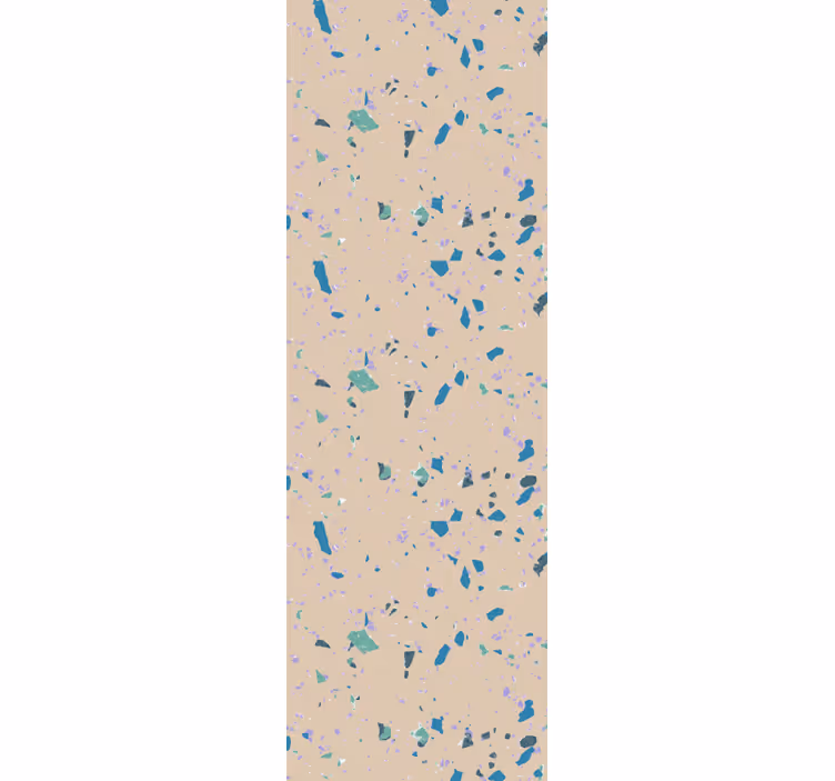 Tapeta do sypialni w kolorowy wzór terrazzo - TenStickers