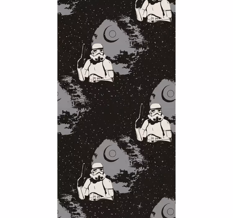 Tapeta do sypialni w typowy wzór stormtroopera - TenStickers