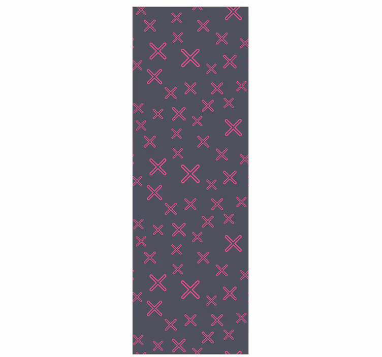 Tapeta do sypialni kolorowe geometryczne krzyże - TenStickers