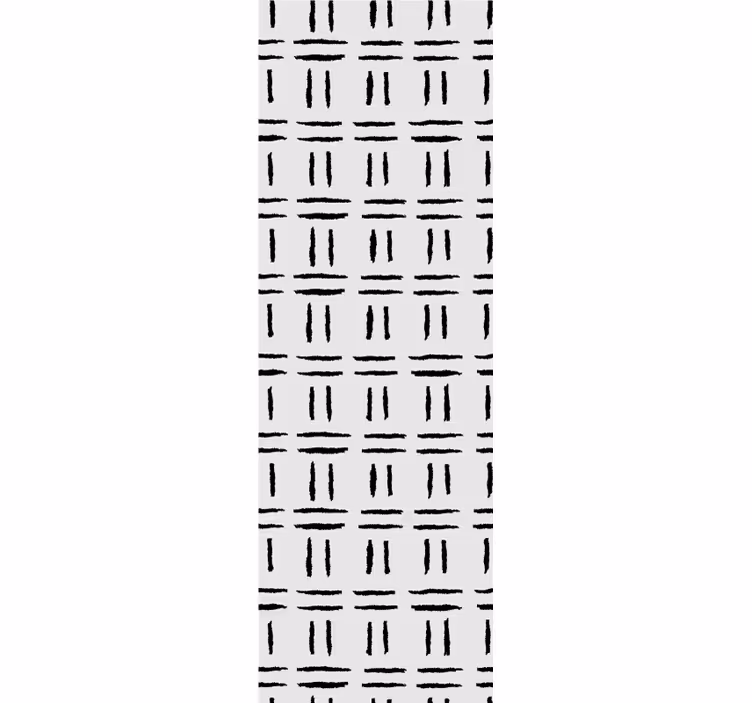 Tapeta do sypialni w kratkę z tuszu - TenStickers